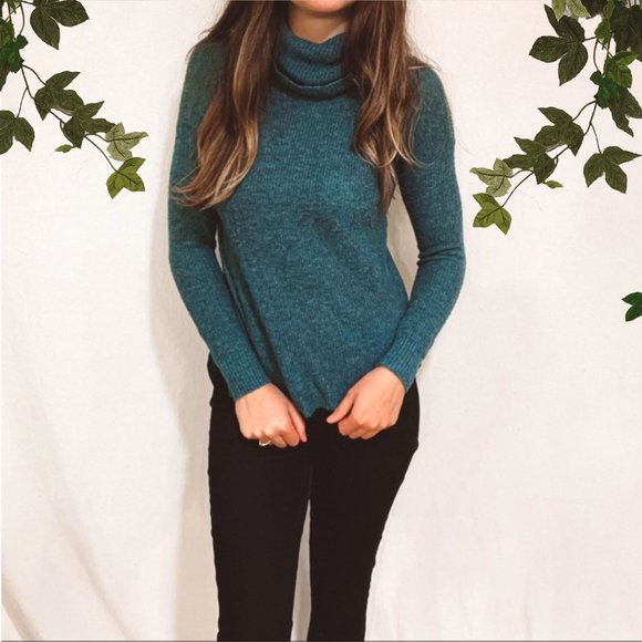 Madewell Sweaters - Madewell Turtleneck Knit Sweater in Teal, sz XXS